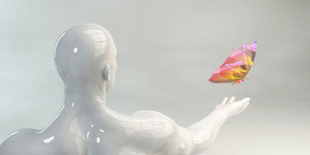 Modern Digital Background as a Creative Artの写真素材