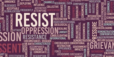 Resist Concept as an Abstract Background Bannerの写真素材