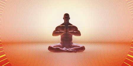 Mindfulness Meditation Awareness of Feelings and Emotionsの写真素材