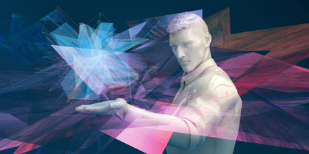 Technology Engineering and Wavelength Spectrum Web Dataの写真素材