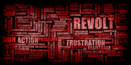 Revolt Concept as an Abstract Background Bannerの写真素材