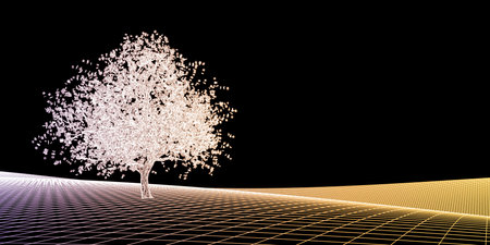 Digital Abstract Background as a Virtual Graphic Conceptの写真素材