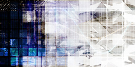 Data Analysis as a Futuristic Technology Concept Abstract Art. Graphic Designの写真素材