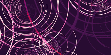 Modern Background Pattern with Circles and Spiralsの写真素材