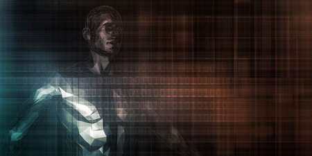 Science Technology as a Futuristic Abstract Background Artの写真素材
