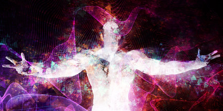 Science Fiction Extraterrestrial Lifeform Glowing Alienの写真素材