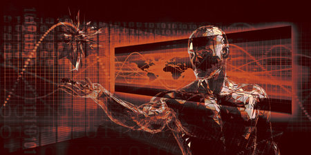 Medical Technology System with a Patient Being Scannedの写真素材
