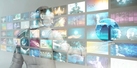 Global Information Technology Startup as a Imageの写真素材
