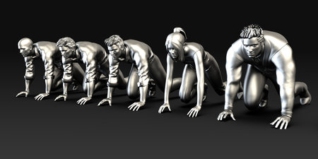 Business People Concept as Abstract Background Artの写真素材