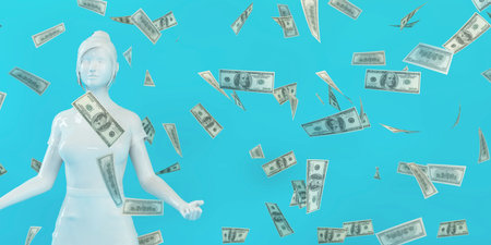 Prize Winner Celebrating Success and Good Luckの写真素材