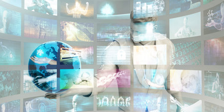 Worldwide Business Market Website Background as Concept