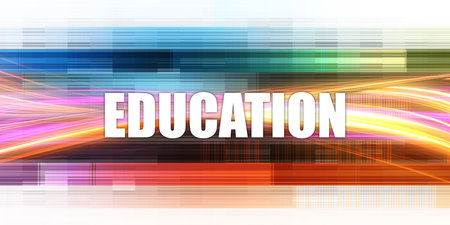 Education Corporate Concept Exciting Presentation Slide Artの写真素材