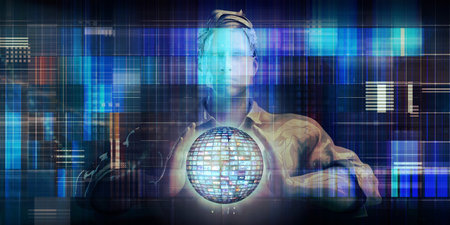 Online Multimedia Creative As A Art Backgroundの写真素材