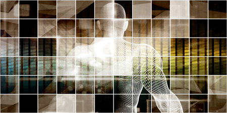 Healthcare Technology Company Presentation Abstract Background Artの写真素材