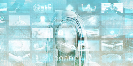 Advanced Technology And Industrial Manufacturing As Artの写真素材