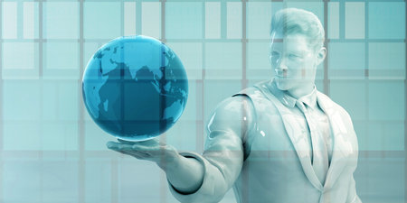 Futuristic Technology Background And Visual Data Of The Futureの写真素材