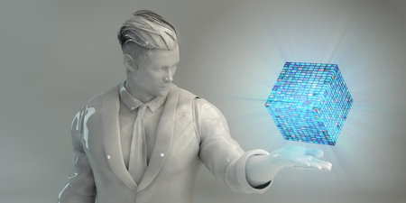 Data Network with Fast Moving Data Packetsの写真素材