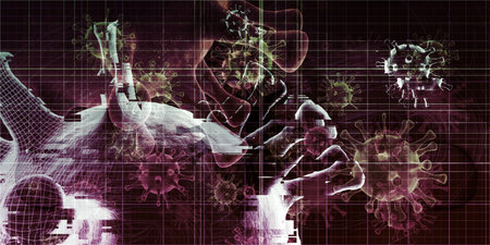 Healthcare Biotechnology Industry for Biology Technology Concept Backgroundの写真素材