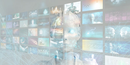 Creative Digital Marketing as a Technology Conceptの写真素材