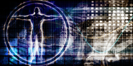 Futuristic Abstract as a Technology Background Artの写真素材