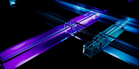 Futuristic Technology as a Next Generation Artの写真素材