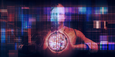 Data Stream of Internet Digital Information Movingの写真素材