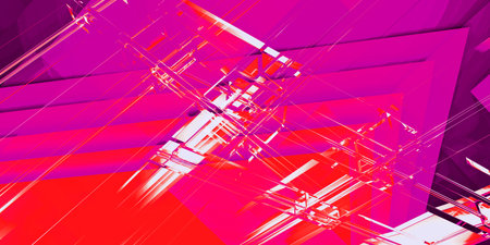 Digital Red And White Technology Network Background Wallpaperの写真素材