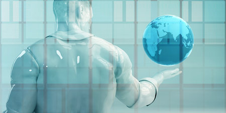 Digital Global Technology Concept Abstract Backgroundの写真素材
