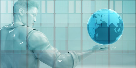 Digital World And Technology Lifestyle Industry Conceptの写真素材