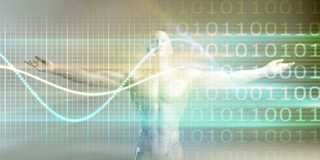 Innovation Through Technology Web and Data Artの写真素材