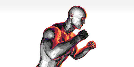 Artificial Intelligence Humanoid Wireframe Representation For Presentation