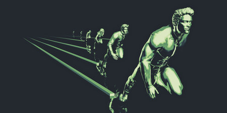 Visualization Displaying Advancement Sequenceの写真素材