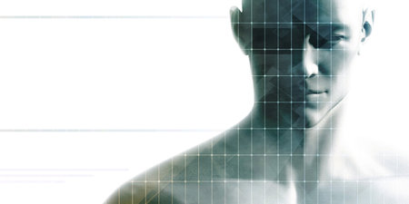 Modern Science as a Corporate Background Artの写真素材