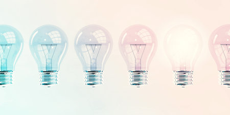 Smart Solution with Illuminated Light Bulb Creative Concept
