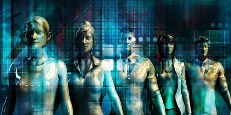 Technology Career Enhanced By Artificial Intelligence Conceptの写真素材