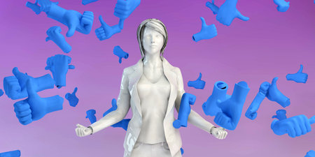 Social Media Likes and Votes Online Backgroundの写真素材