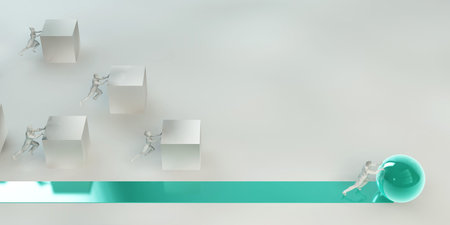 Innovative Solutions Trajectory Helps Navigate Through Business Challenge Mazeの写真素材