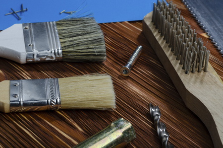 A set of working tools to perform various works at homeの写真素材