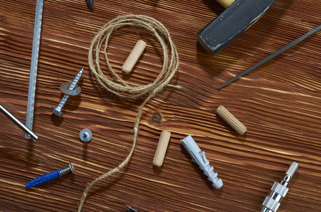 A set of working tools to perform various works at homeの写真素材