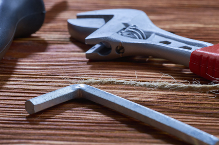 A set of working tools to perform various works at homeの写真素材