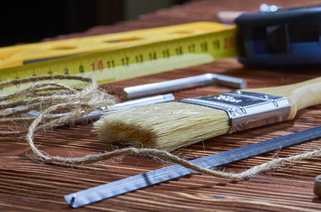 A set of working tools to perform various works at homeの写真素材