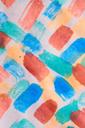 Abstract background with acrylic paint on canvas, grunge background with space for text or image, spots of watercolor paint, colorful bright texture.の写真素材