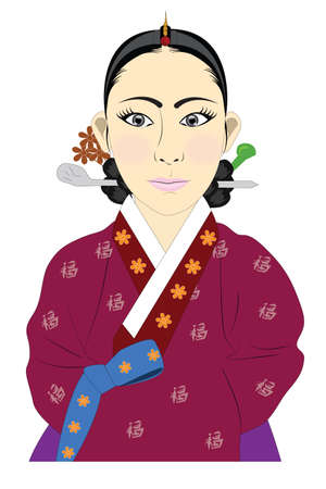 Korean hanbokの写真素材