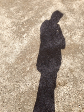 Shadow of a posing personの素材