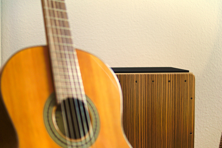 Cajon and guitarの写真素材