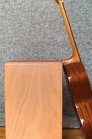 Cajon and guitarの写真素材