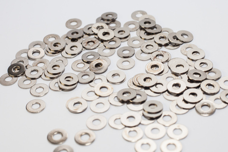 Flat Washer and Spring Washer for industry and manufacturingの写真素材
