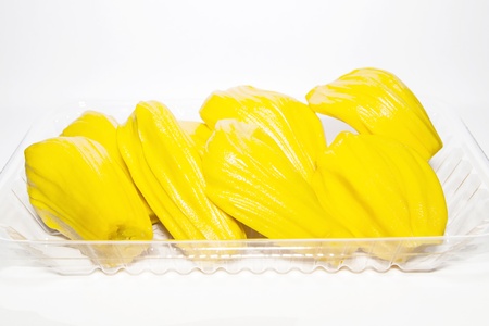 Ripped Asian Jack Fruit With White Background