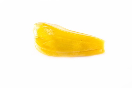 Ripped Asian Jack Fruit With White Backgroundの写真素材