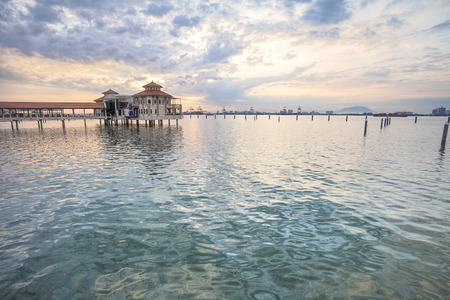 Amazing Sunrise and Sunset in George Town, Penang Malaysiaの写真素材